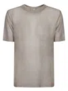 Herno Knit Pullover Sweater With Shiny Lurex Fabric In Beige