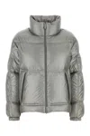 Herno Silver Nylon Down Jacket In Multi