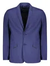 Herno Single-breasted Two-button Blazer In Blue
