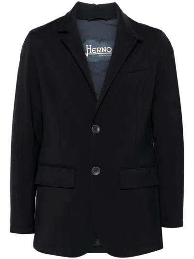 Herno Single-breasted Blazer In Blue