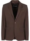 Herno Single-breasted Two-button Jacket In Braun