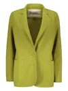 Herno Single-breasted Two-button Blazer In Green
