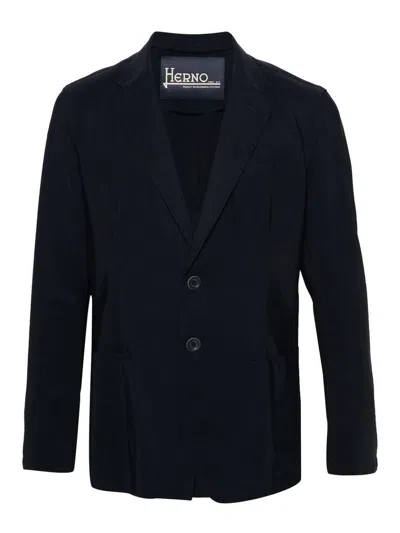 HERNO SINGLE-BREASTED BLAZER JACKET