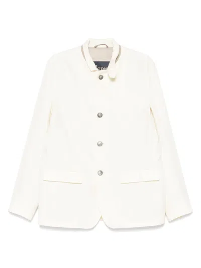 Herno Single-breasted Blazer In Neutrals