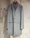 Herno Single-breasted Cashmere Coat In Gray
