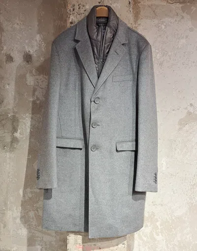 Herno Single-breasted Cashmere Coat In Gray