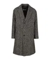 Herno Cappotto Chevron Lana Coats Multicolor In Gray