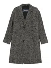 Herno Cappotto Chevron Lana Coats Multicolor In Gray