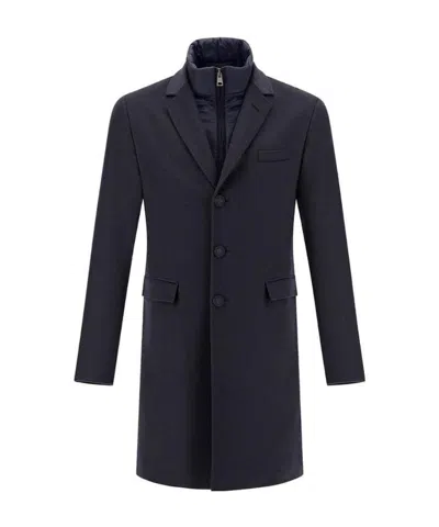 Herno Single-breasted Coat In Black