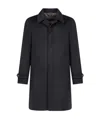 Herno Single-breasted Long-sleeved Coat In Black