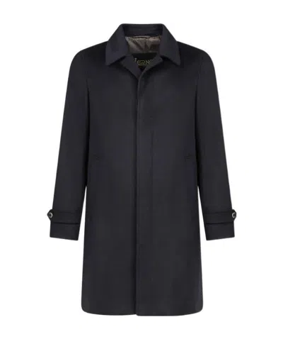 Herno Single-breasted Coat In Black