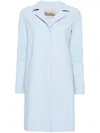 Herno Pef Snap Front Scuba Coat In Blau