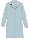 Herno Single-breasted Coat In Blue