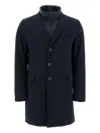Herno Detachable-liner Coat In Blue