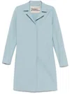 Herno Single-breasted Coat In Blue