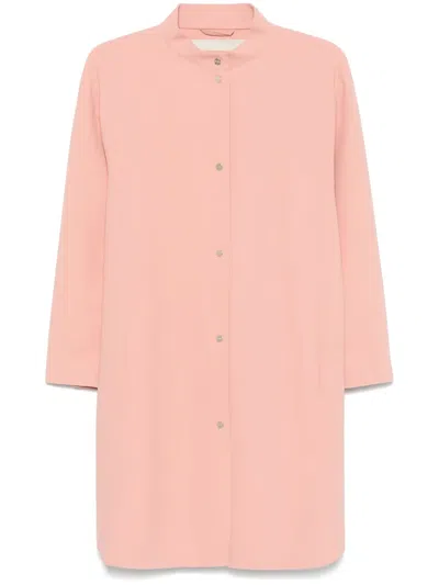 Herno Single-breasted Coat In Pink