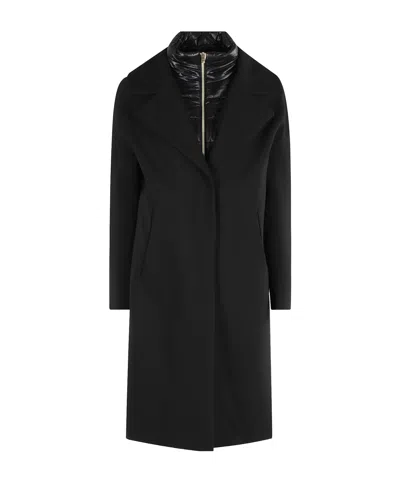 Herno Single-breasted Cotton Jacket In Black