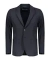 Herno Single-breasted Double-buttoned Suit Jacket In Blue