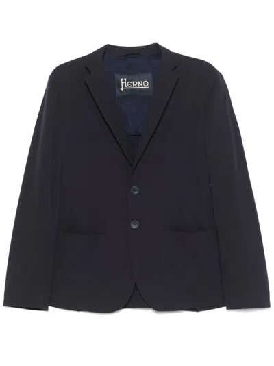 Herno Single-breasted Jacket In Black