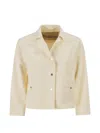 Herno Cropped Stretch-polyamide Jacket In Neutral