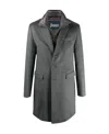 Herno Single-breasted Layered Coat In Black