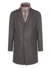 Herno Wool Coats Featuring Back Vent In Gray