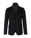 Herno Single-breasted Layered Padded Blazer In Black