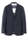Herno Tailored Jacket Notch Lapel Front Pockets In Blue