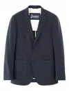Herno Tailored Jacket Notch Lapel Front Pockets In Blue
