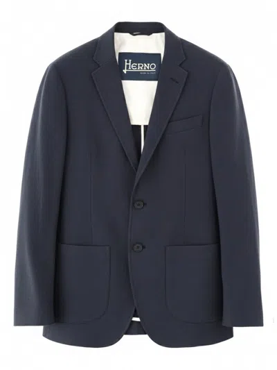 HERNO HERNO SINGLE BREASTED LINEN JACKET