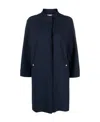 Herno Single-breasted Long-sleeve Coat In Black