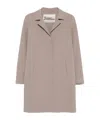 Herno Single-breasted Long-sleeved Coat In Neutral