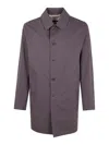 Herno Single Breasted Midi Coat In Brown