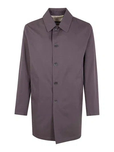 Herno Single Breasted Midi Coat In Brown