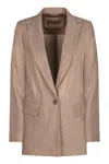 Herno Women's Single-breasted One Button Jacket In Beige