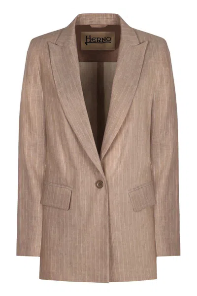 HERNO HERNO SINGLE-BREASTED ONE BUTTON JACKET