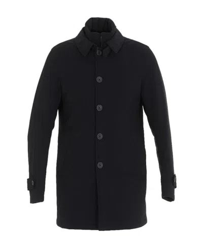 Herno Trench Coat In Washington In Blue