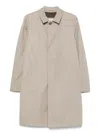 Herno Single-breasted Raincoat In Neutrals