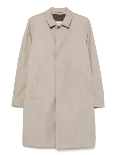 Herno Single-breasted Raincoat In Neutrals