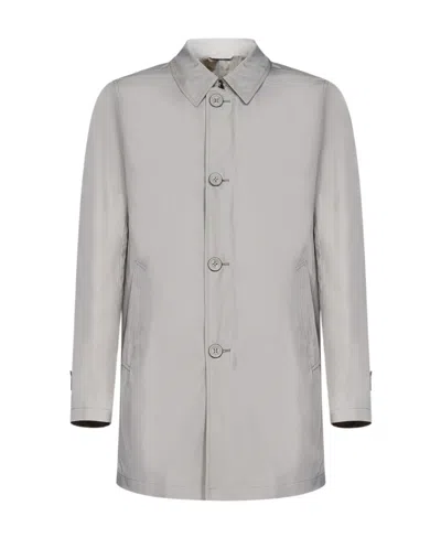 HERNO HERNO SINGLE-BREASTED BUTTONED SHIRT COAT