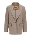 Herno Single-breasted Tailored Jacket In Brown