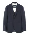 Herno Tailored Jacket Notch Lapel Front Pockets In Blue