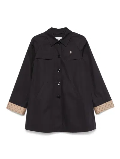 Herno Kids' Single-breasted Trench Coat In Blue