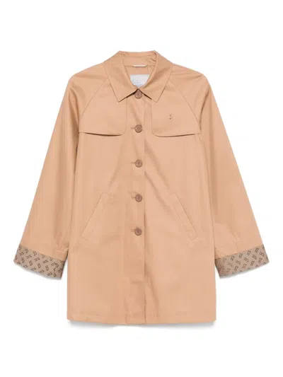 Herno Kids' Single-breasted Trench Coat In Brown