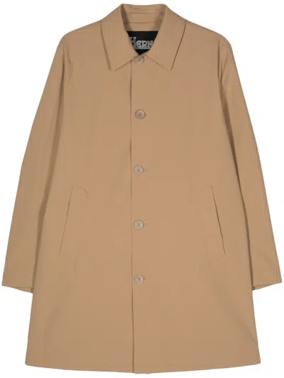 Herno Single-breasted Trench Coat In Neutrals