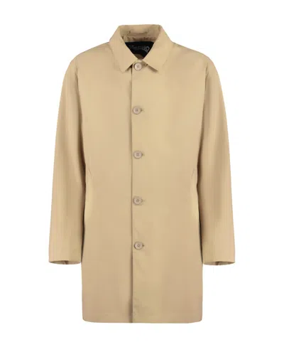 Herno Single-breasted Trench Coat In Nude