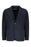 Herno Single-breasted Two-button Blazer In Blue
