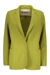 Herno Single-breasted Two-button Blazer In Green