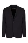 Herno Single-breasted Jacket In Blue
