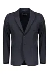 Herno Single-breasted Double-buttoned Suit Jacket In Blue